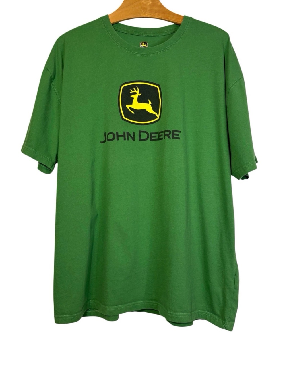 John Deere Logo Short Sleeve Graphic Tee Men's XXL Green Deer